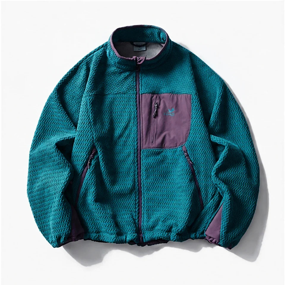 Knar - Unisex Quick-Dry Thermal Taped Seams Fleece Jacket - Peacock Blue