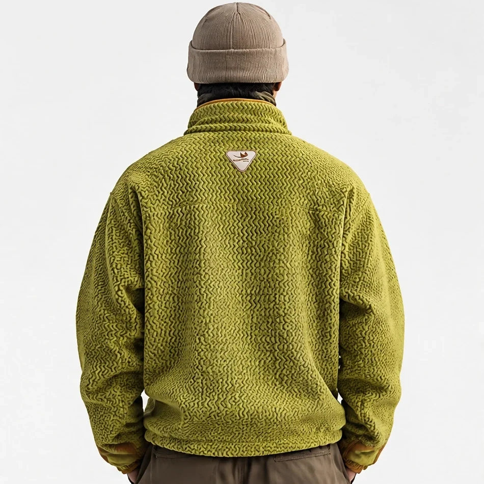 Knar - Unisex Quick-Dry Thermal Taped Seams Fleece Jacket - Yellow Green