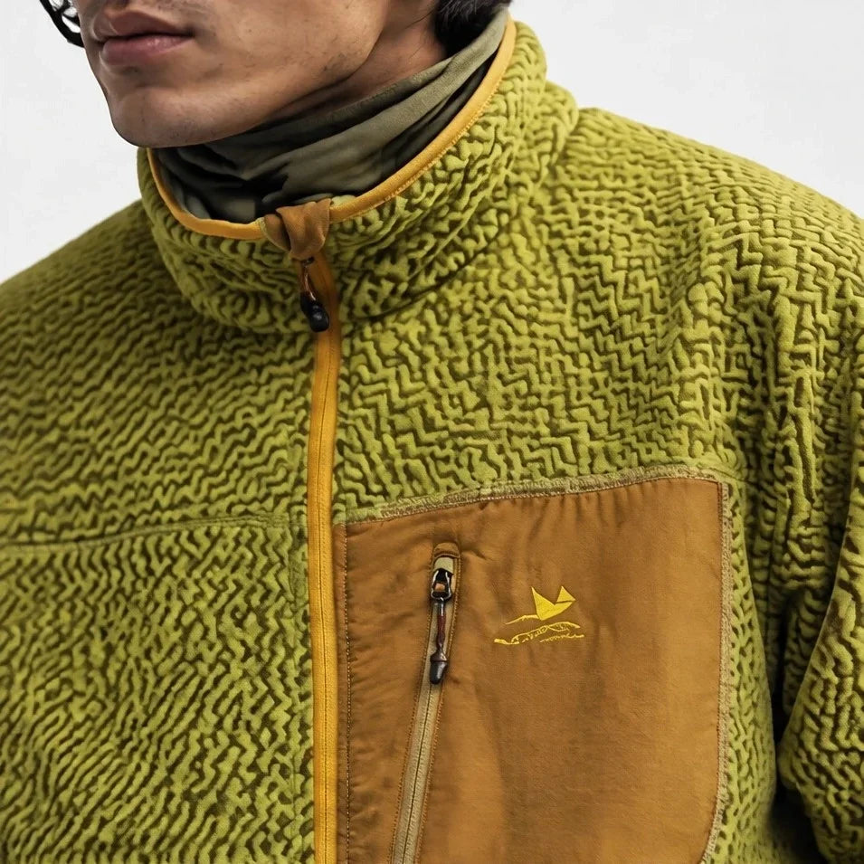Knar - Unisex Quick-Dry Thermal Taped Seams Fleece Jacket - Yellow Green