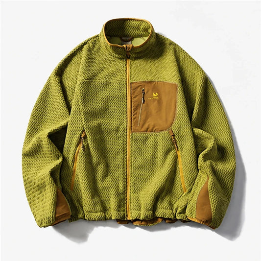 Knar - Unisex Quick-Dry Thermal Taped Seams Fleece Jacket - Yellow Green