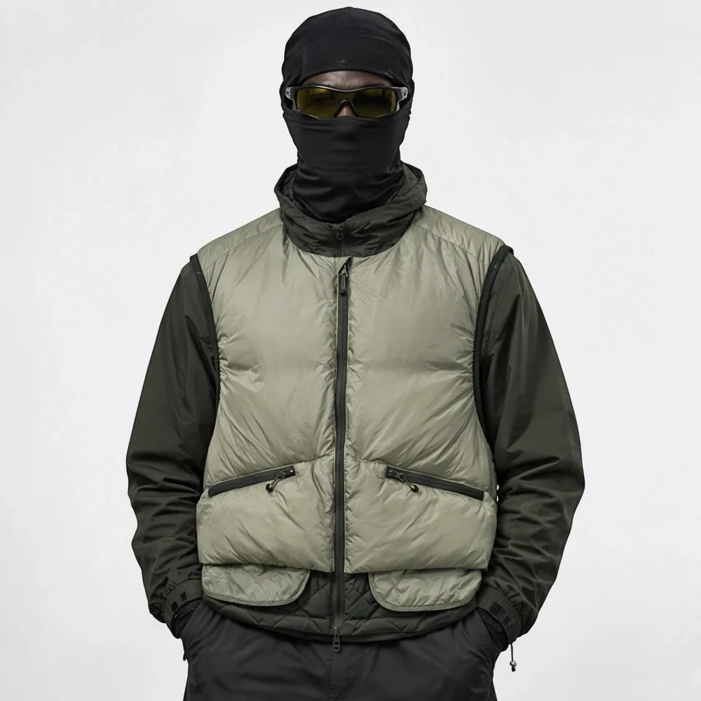 Gloom - Unisex Insulated Windproof Duck Down Puffer Jacket - Military Green