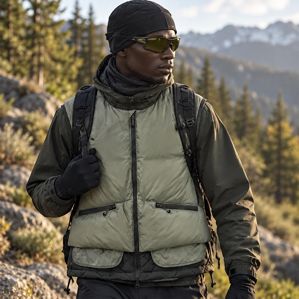 Gloom - Unisex Insulated Windproof Duck Down Puffer Jacket - Military Green