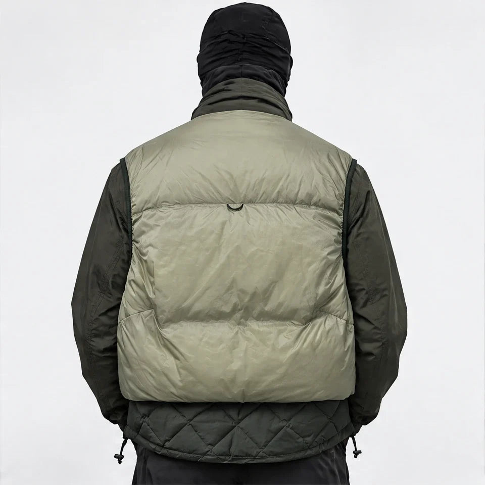 Gloom - Unisex Insulated Windproof Duck Down Puffer Jacket - Military Green