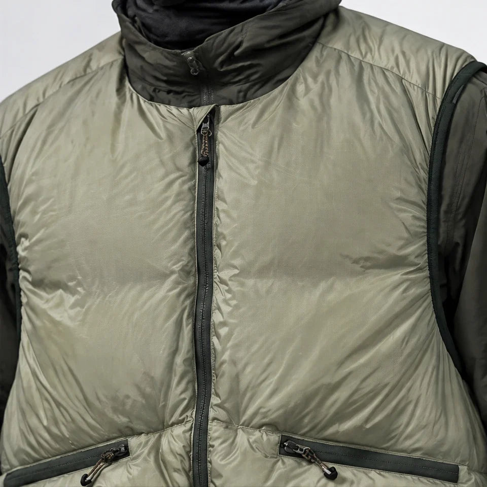 Gloom - Unisex Insulated Windproof Duck Down Puffer Jacket - Military Green