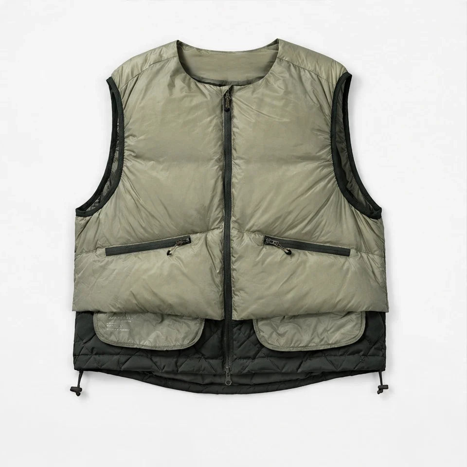 Gloom - Unisex Insulated Windproof Duck Down Puffer Jacket - Military Green