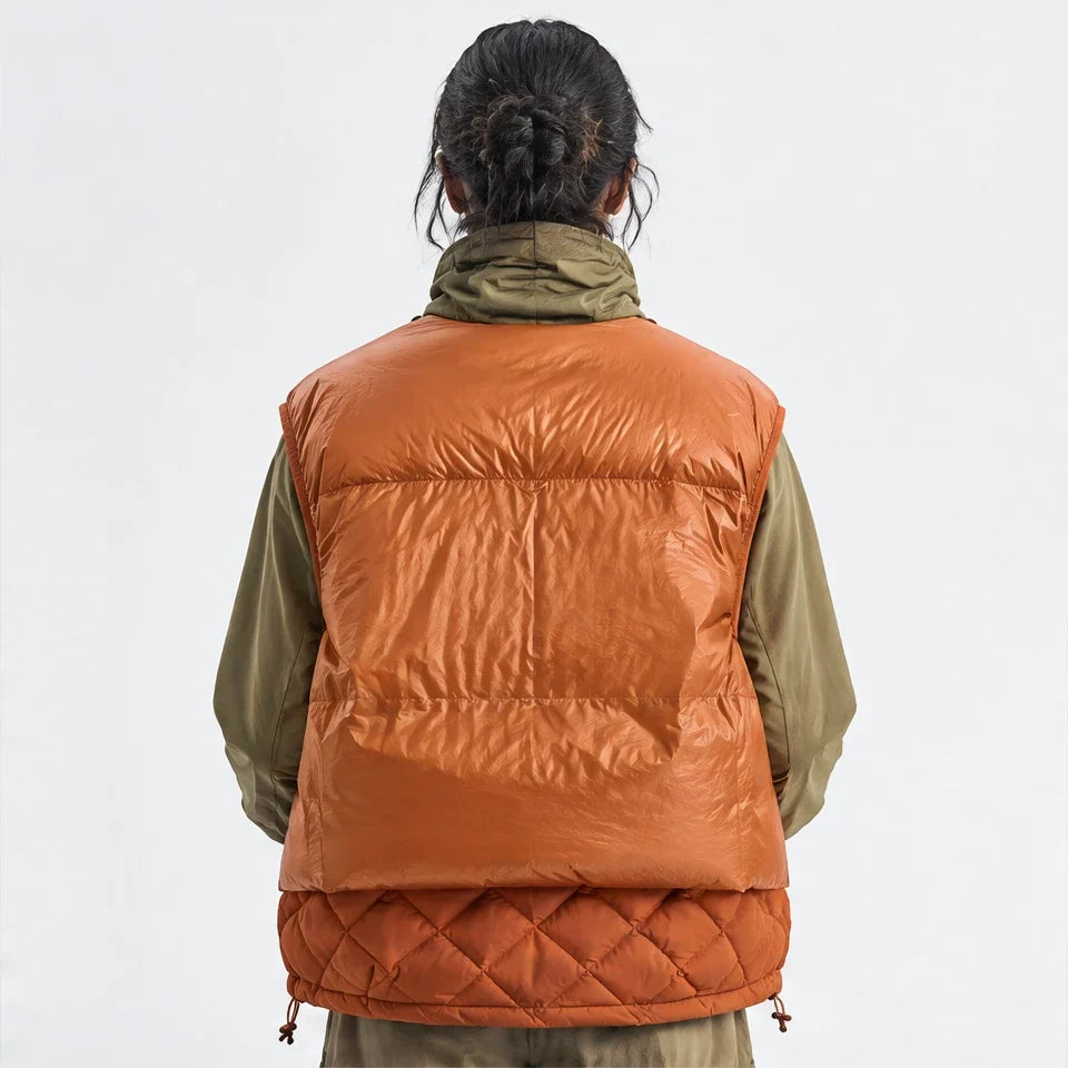 Gloom - Unisex Insulated Windproof Duck Down Puffer Jacket - Orange