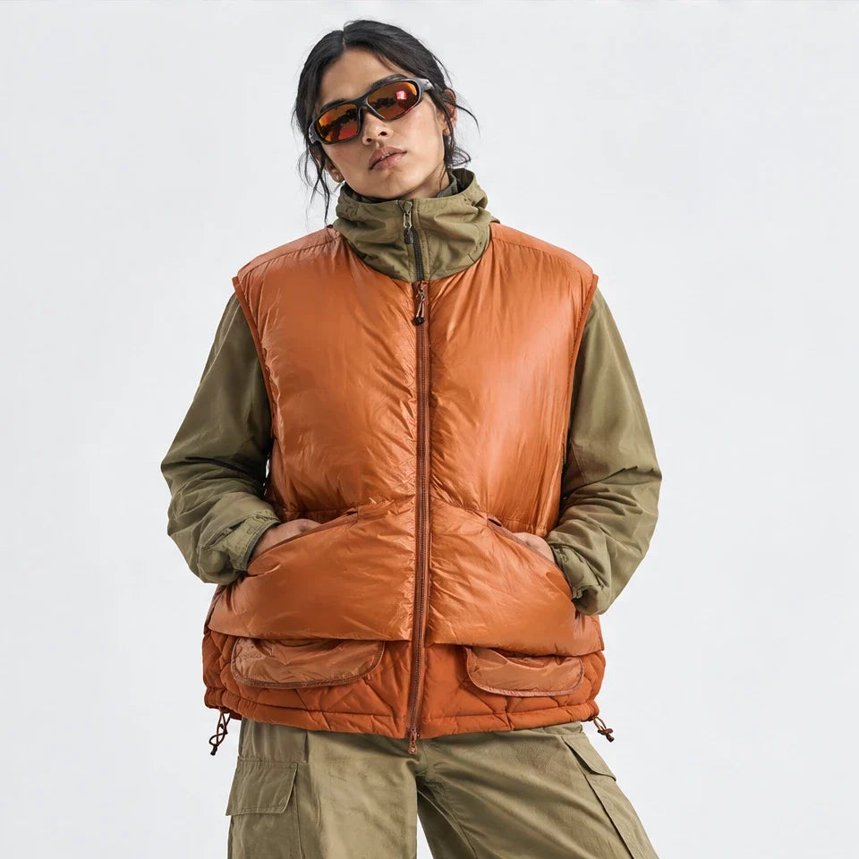 Gloom - Unisex Insulated Windproof Duck Down Puffer Jacket - Orange
