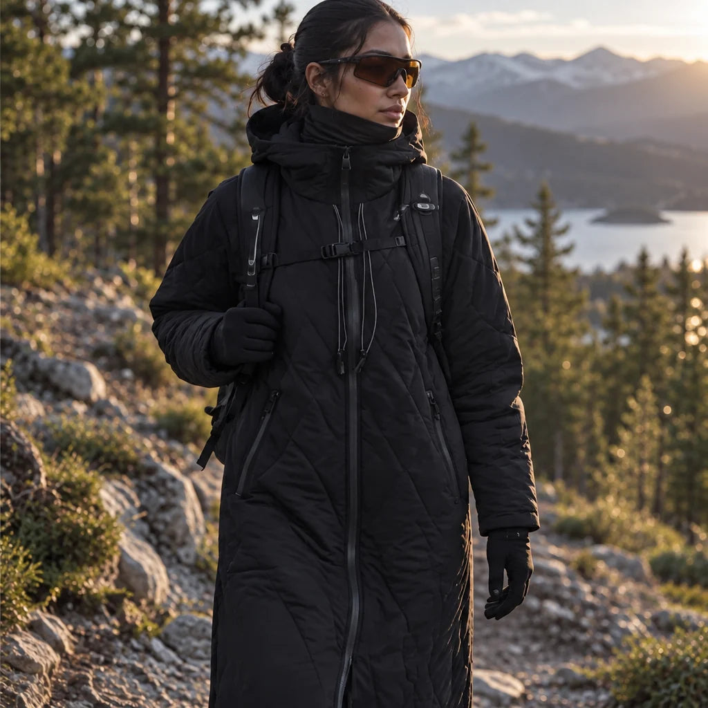 Thaw - Womens Waterproof Insulated Hooded Winter Coat - Black