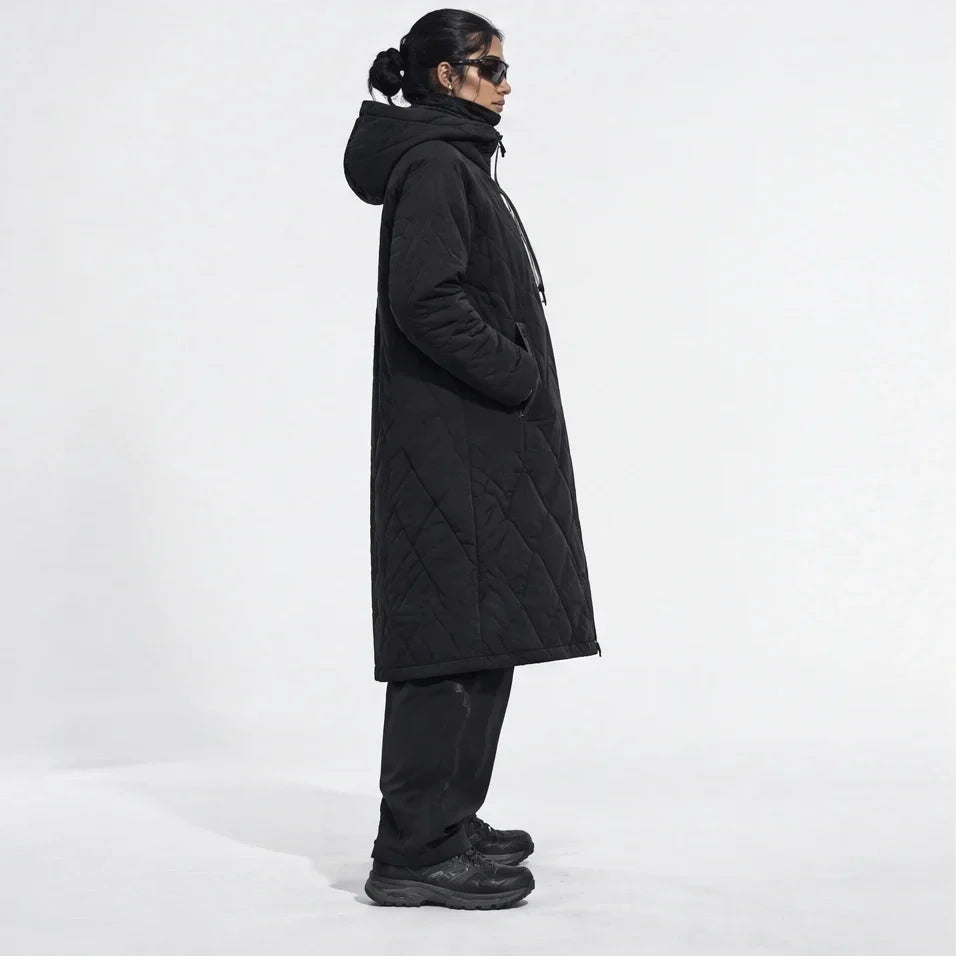 Thaw - Womens Waterproof Insulated Hooded Winter Coat - Black