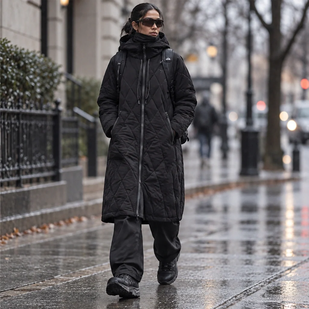 Thaw - Womens Waterproof Insulated Hooded Winter Coat - Black