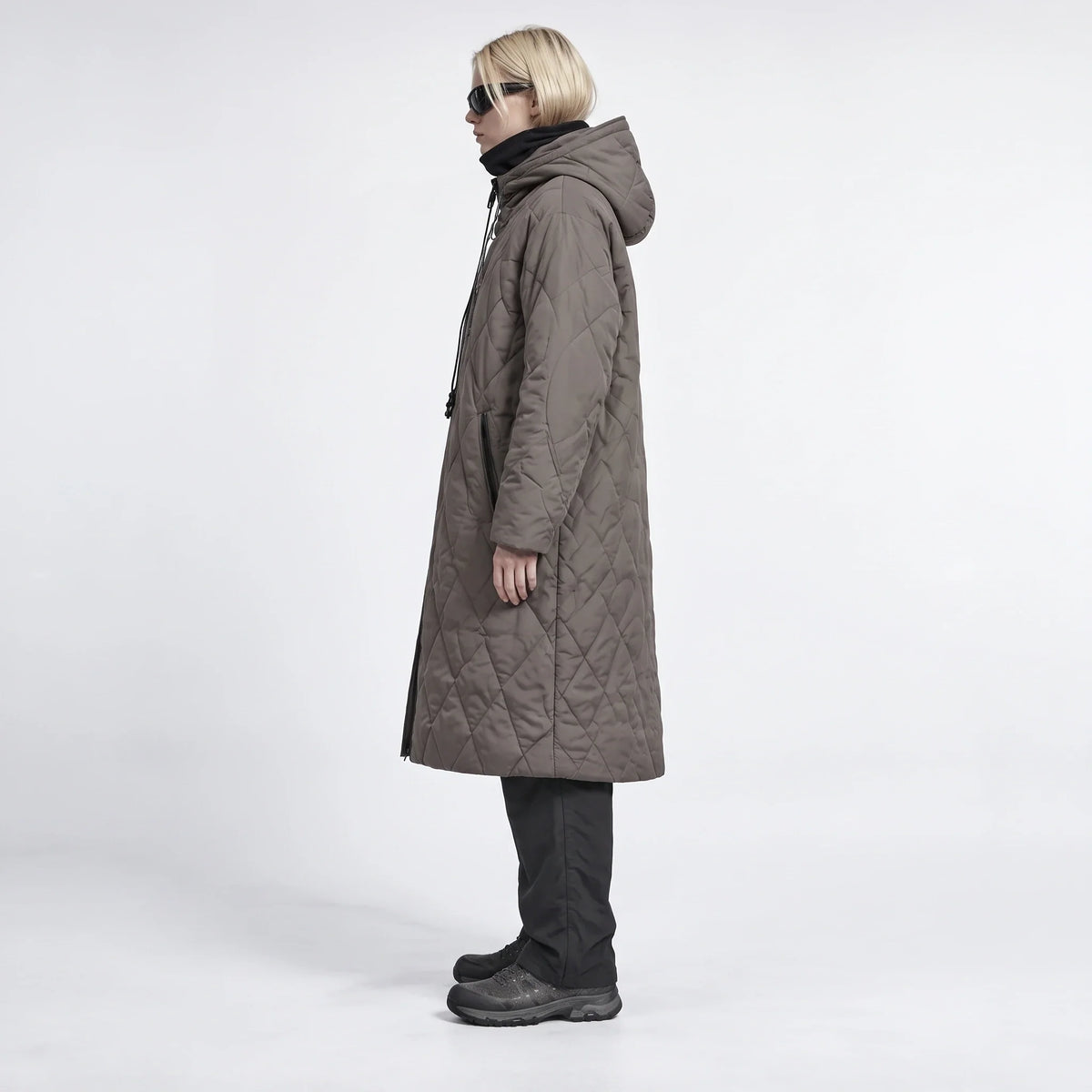 Thaw - Womens Waterproof Insulated Hooded Winter Coat - Grey
