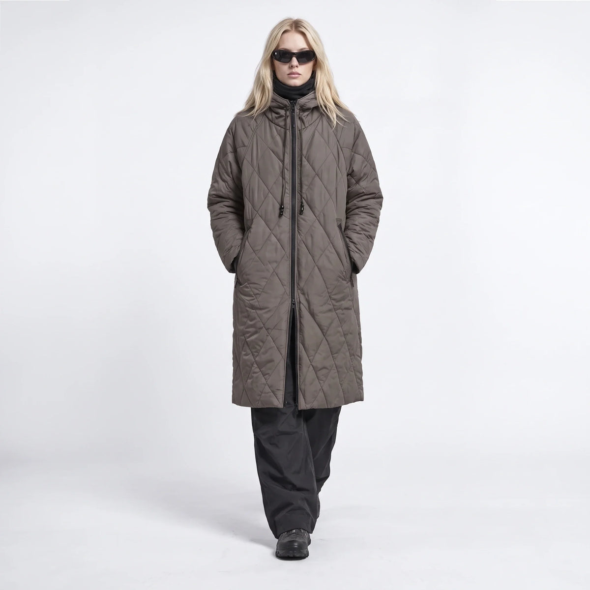 Thaw - Womens Waterproof Insulated Hooded Winter Coat - Grey