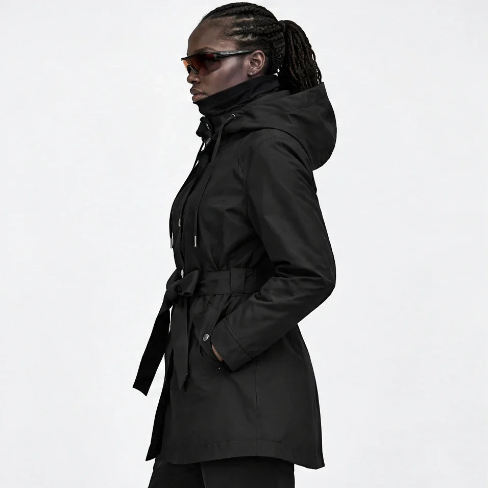 Bight - Womens Waterproof Relaxed Fit Rain Jacket - Black