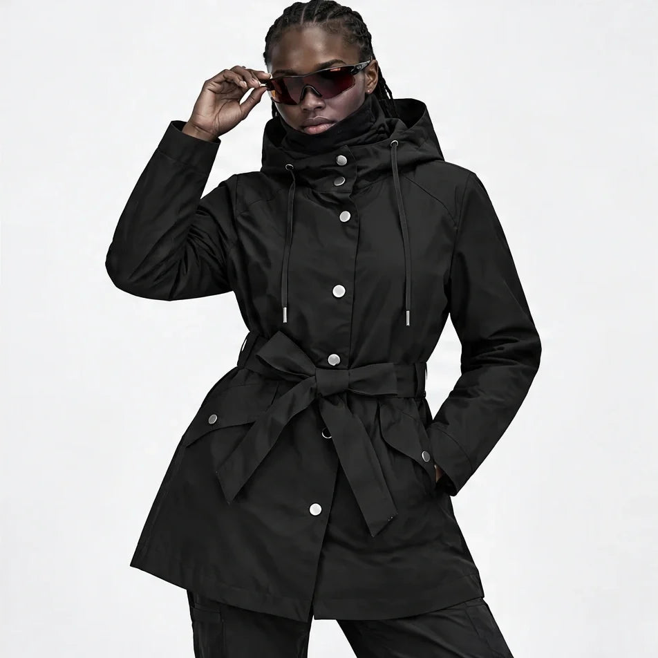 Bight - Womens Waterproof Relaxed Fit Rain Jacket - Black