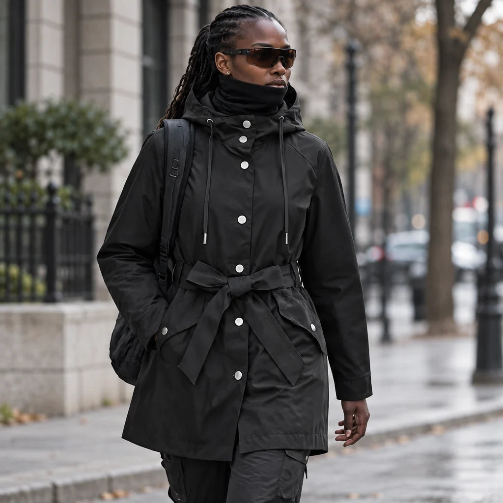 Bight - Womens Waterproof Relaxed Fit Rain Jacket - Black