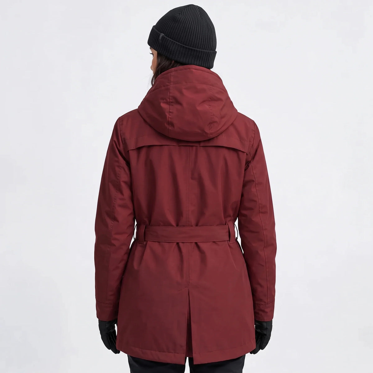 Bight - Womens Waterproof Relaxed Fit Rain Jacket - Burgundy