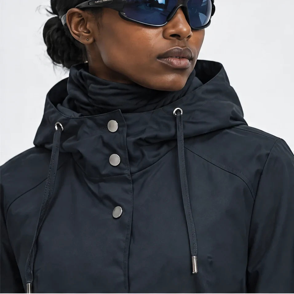 Bight - Womens Waterproof Relaxed Fit Rain Jacket - Navy Blue