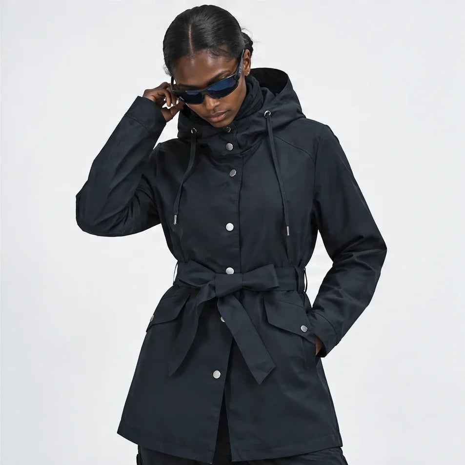 Bight - Womens Waterproof Relaxed Fit Rain Jacket - Navy Blue