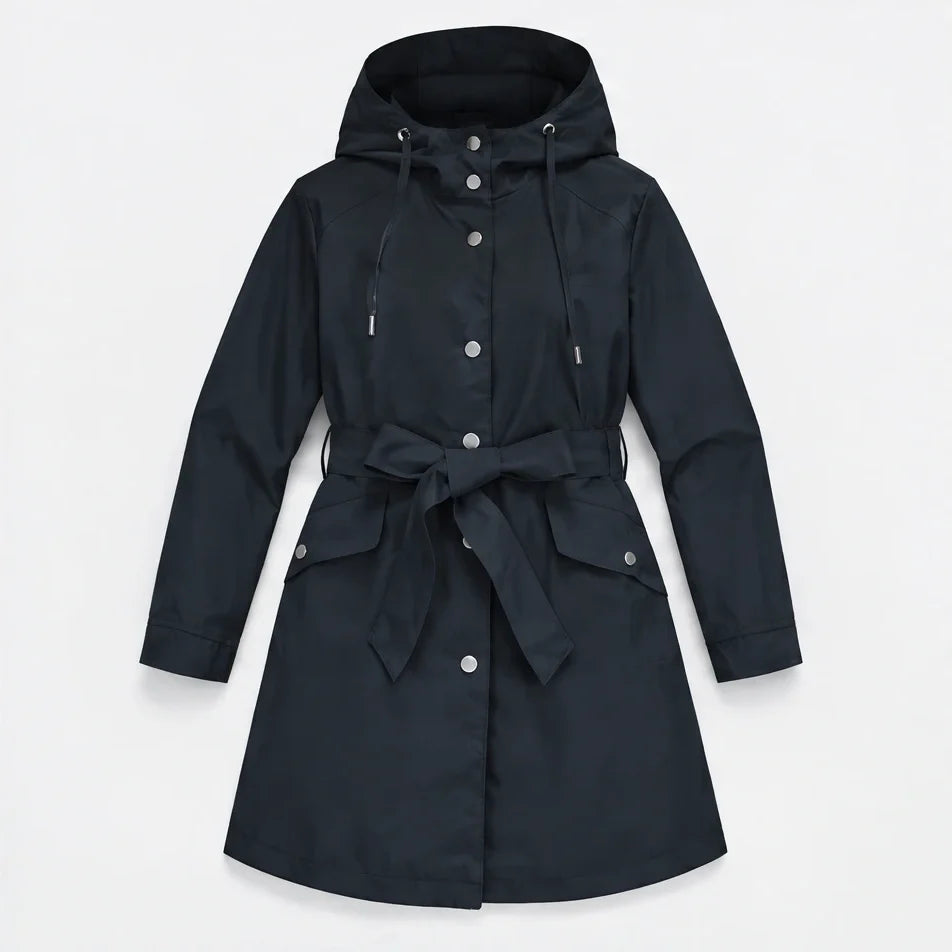 Bight - Womens Waterproof Relaxed Fit Rain Jacket - Navy Blue
