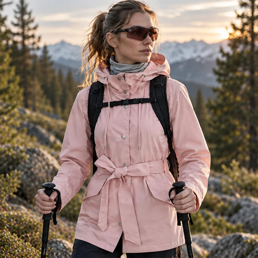 Bight - Womens Waterproof Relaxed Fit Rain Jacket - Pink