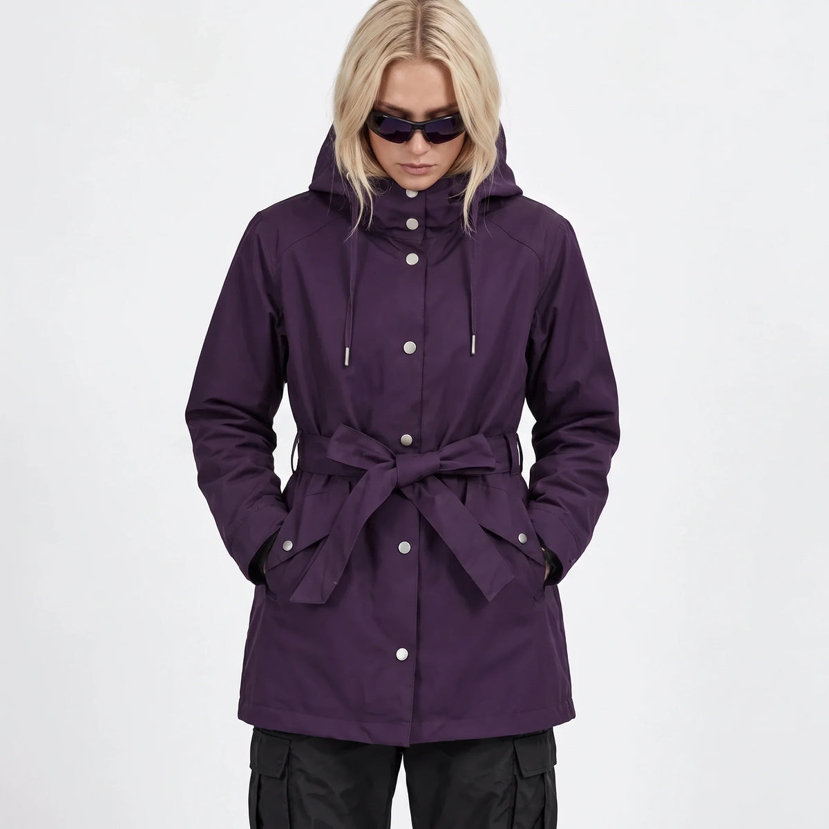 Bight - Womens Waterproof Relaxed Fit Rain Jacket - Purple