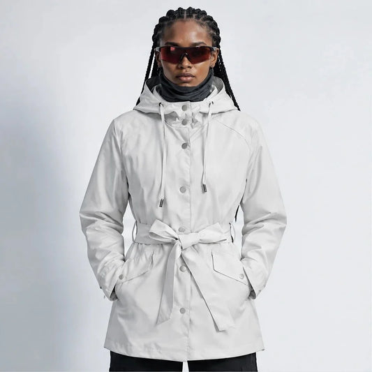 Bight - Womens Waterproof Relaxed Fit Rain Jacket - White