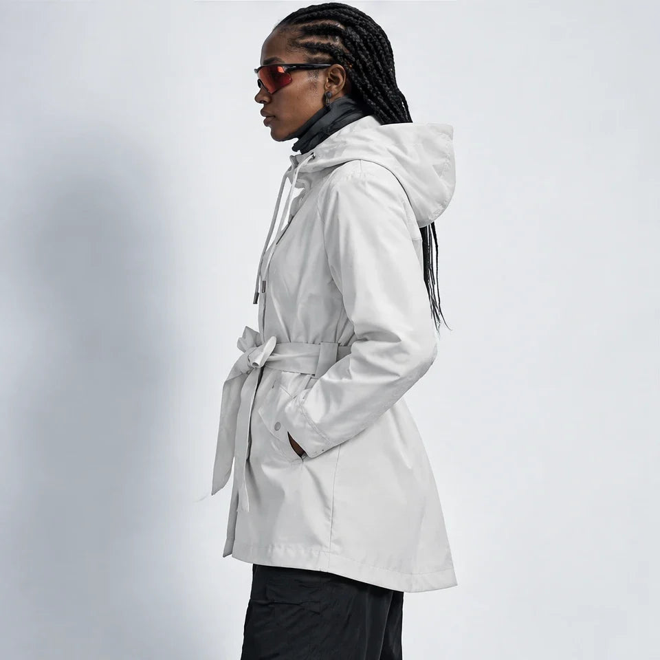 Bight - Womens Waterproof Relaxed Fit Rain Jacket - White
