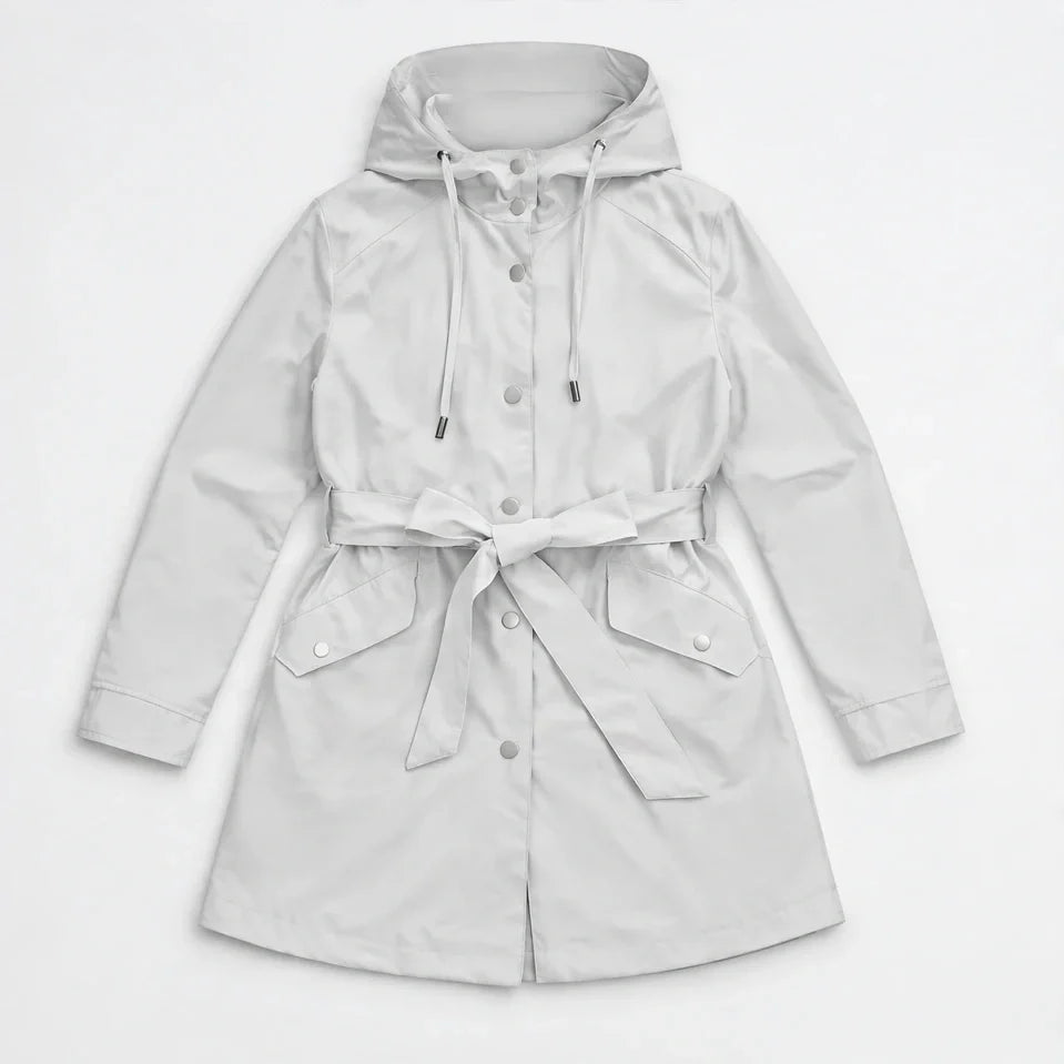 Bight - Womens Waterproof Relaxed Fit Rain Jacket - White