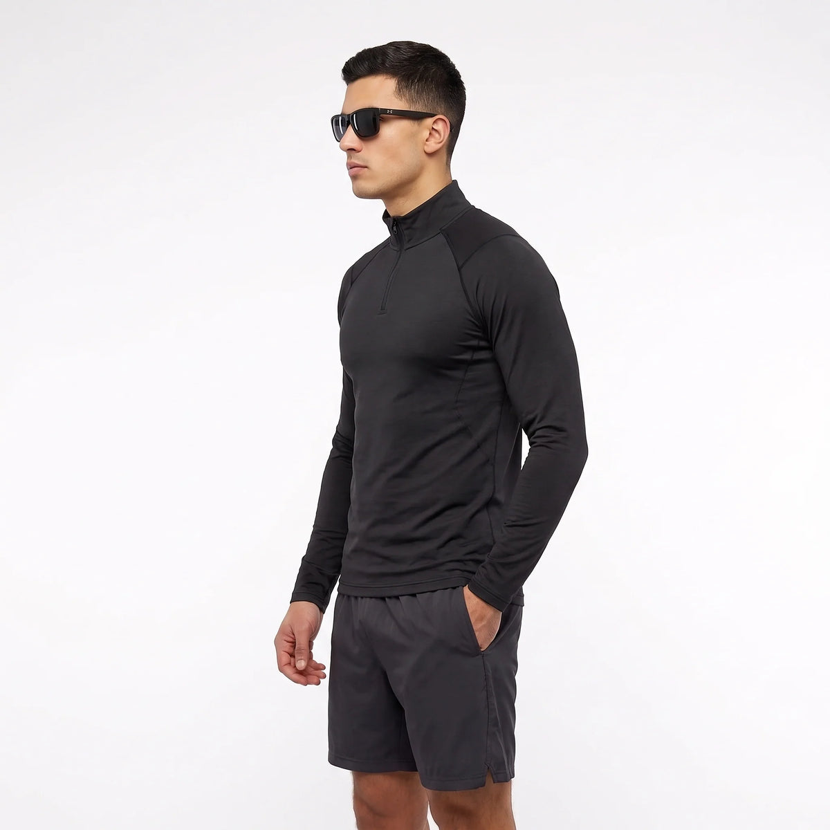 Ness - Mens Lightweight Quick-Dry Pullover Running Vest - Black
