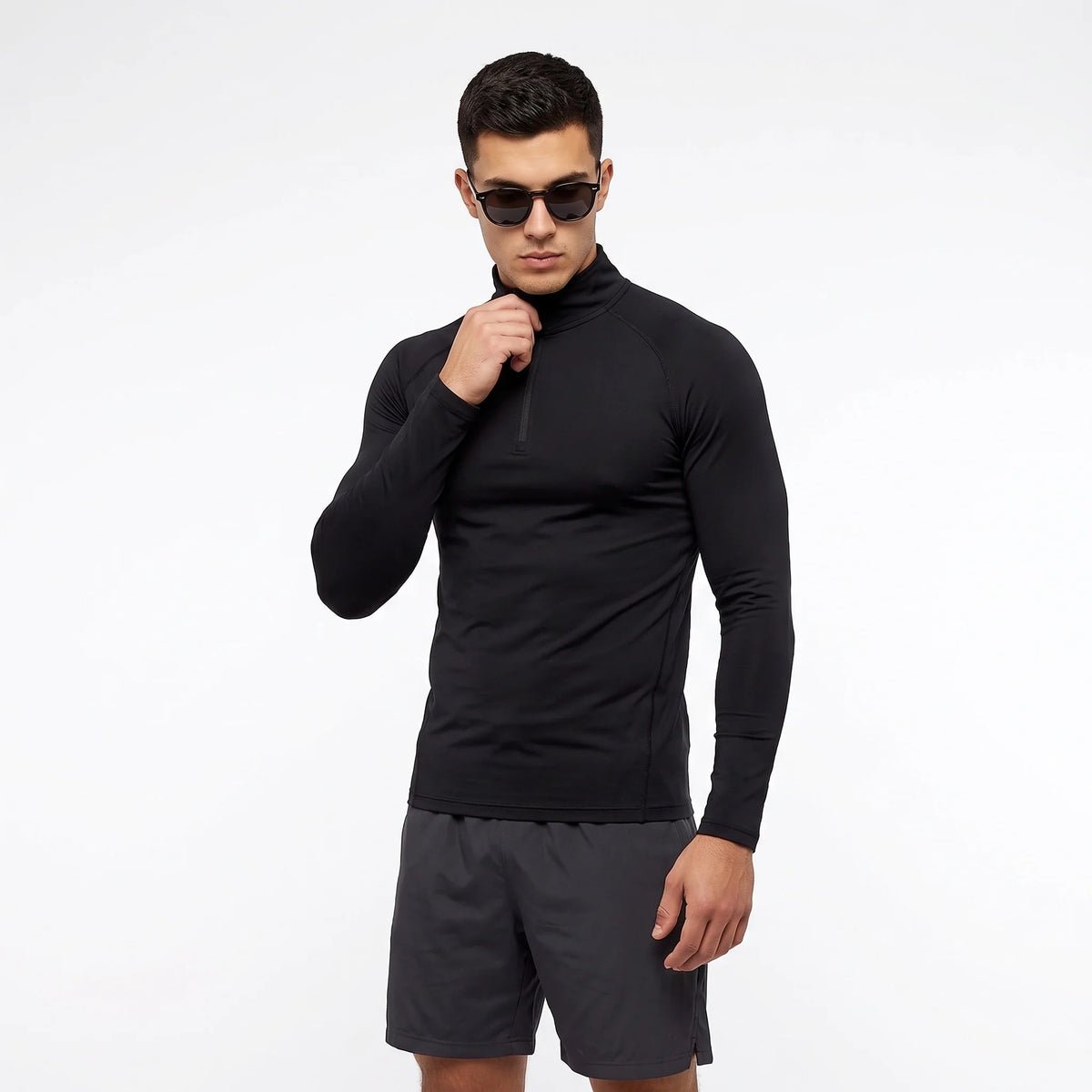 Ness - Mens Lightweight Quick-Dry Pullover Running Vest - Black