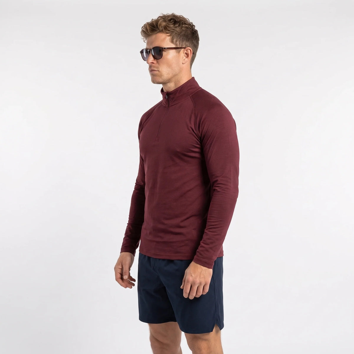 Ness - Mens Lightweight Quick-Dry Pullover Running Vest - Burgundy