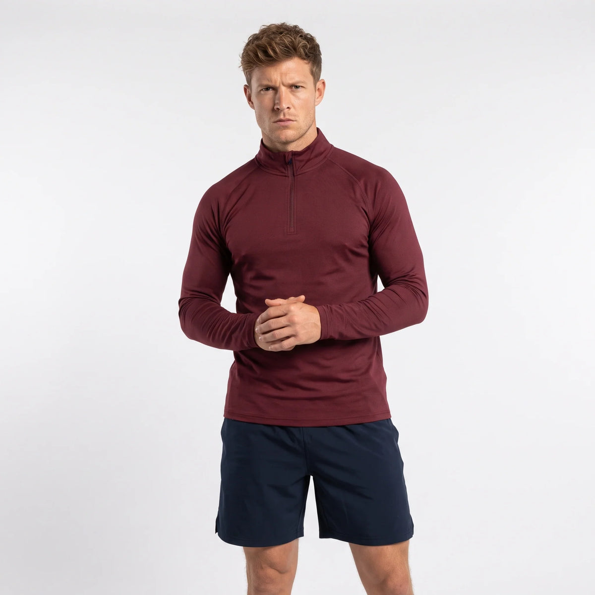 Ness - Mens Lightweight Quick-Dry Pullover Running Vest - Burgundy