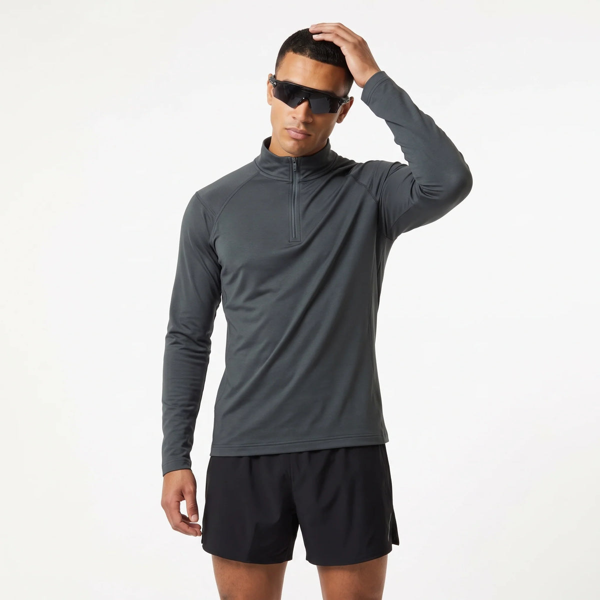 Ness - Mens Lightweight Quick-Dry Pullover Running Vest - Dark Grey