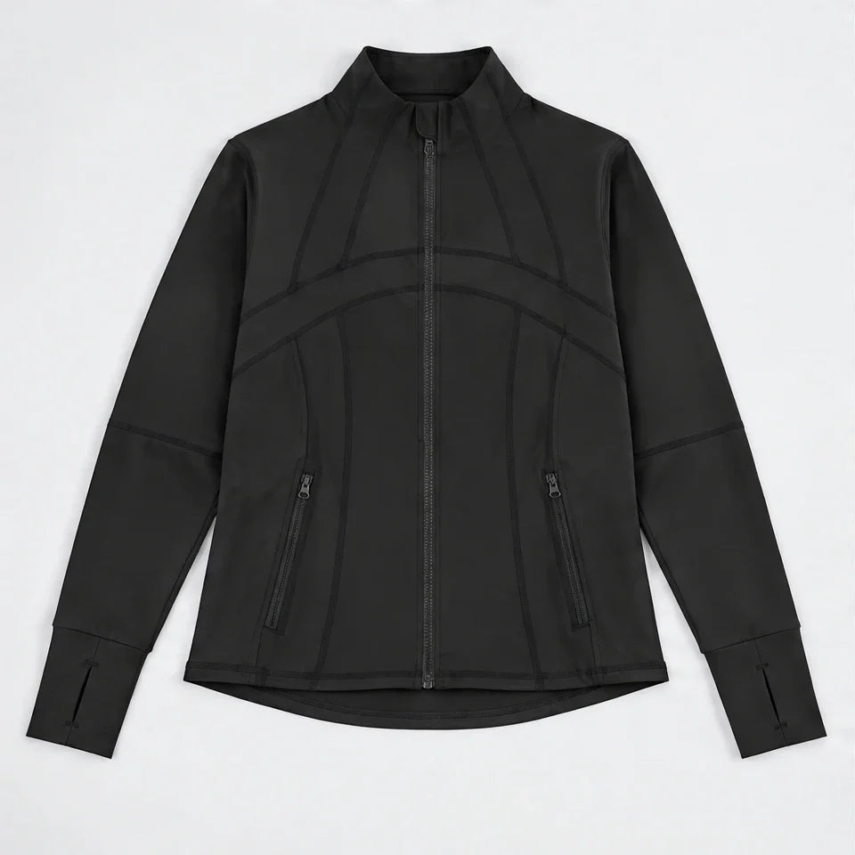 Stell - Womens Quick-Dry Thermal Thumbhole Fleece Jacket - Black