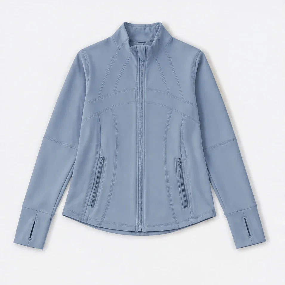 Stell - Womens Quick-Dry Thermal Thumbhole Fleece Jacket - Blue