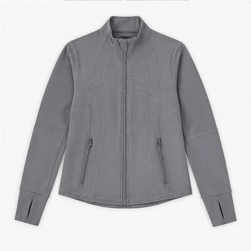 Stell - Womens Quick-Dry Thermal Thumbhole Fleece Jacket - Grey