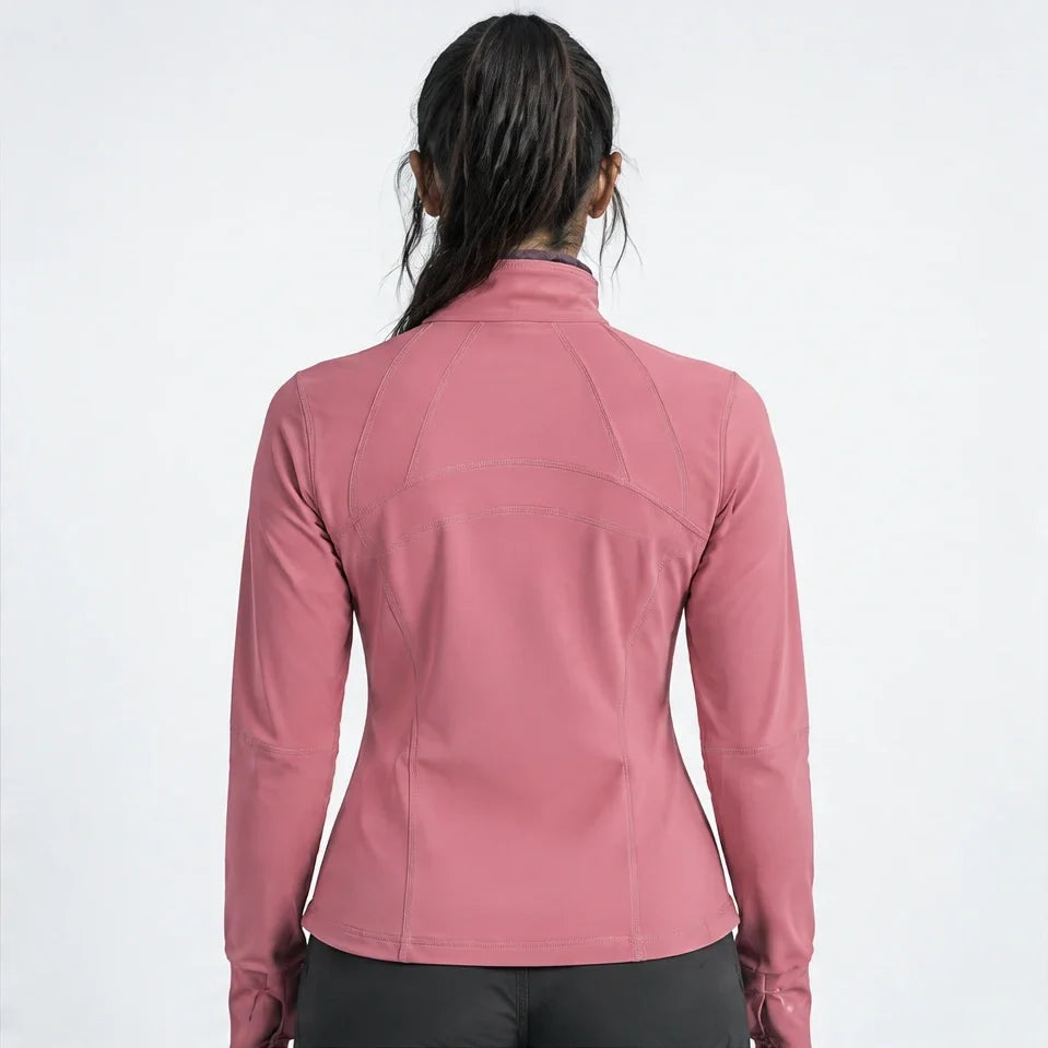Stell - Womens Quick-Dry Thermal Thumbhole Fleece Jacket - Pink