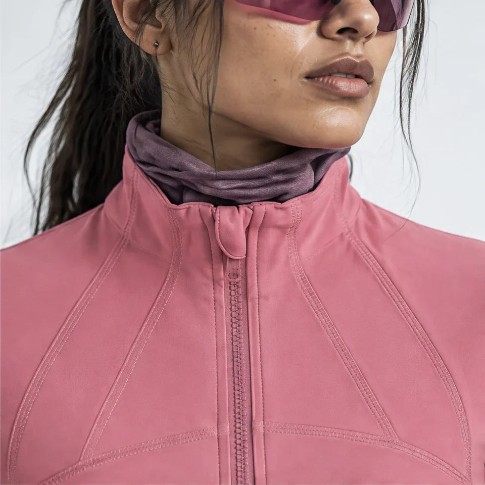 Stell - Womens Quick-Dry Thermal Thumbhole Fleece Jacket - Pink