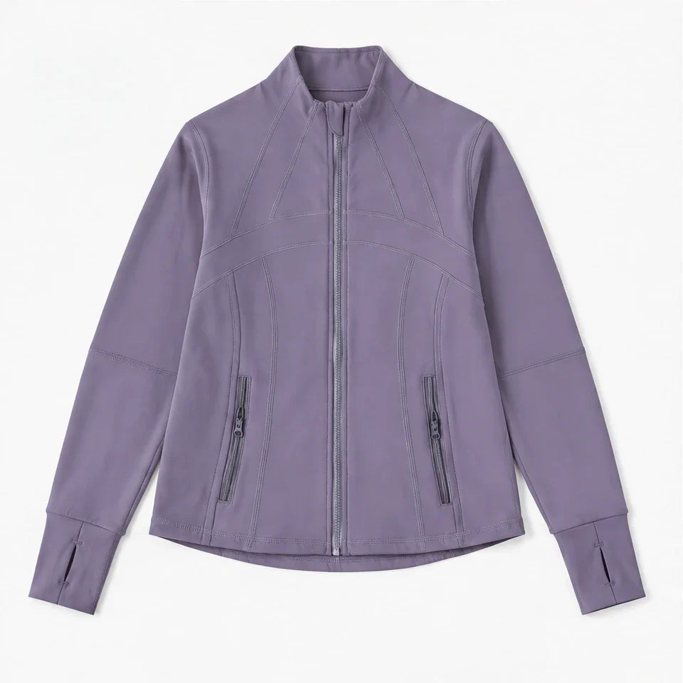 Stell - Womens Quick-Dry Thermal Thumbhole Fleece Jacket - Purple