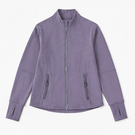 Stell - Womens Quick-Dry Thermal Thumbhole Fleece Jacket - Purple