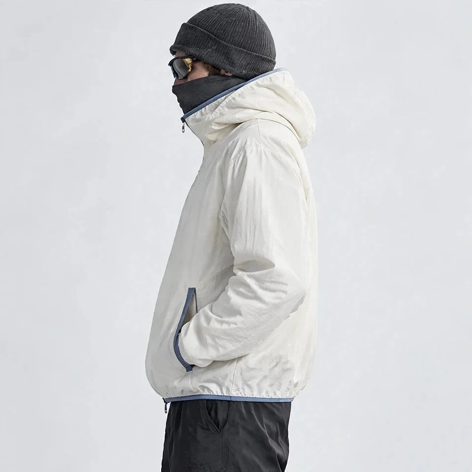 Nip - Unisex Water-Repellent & Windproof Hooded Lightweight Jacket - Apricot