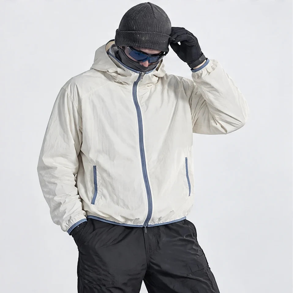 Nip - Unisex Water-Repellent & Windproof Hooded Lightweight Jacket - Apricot