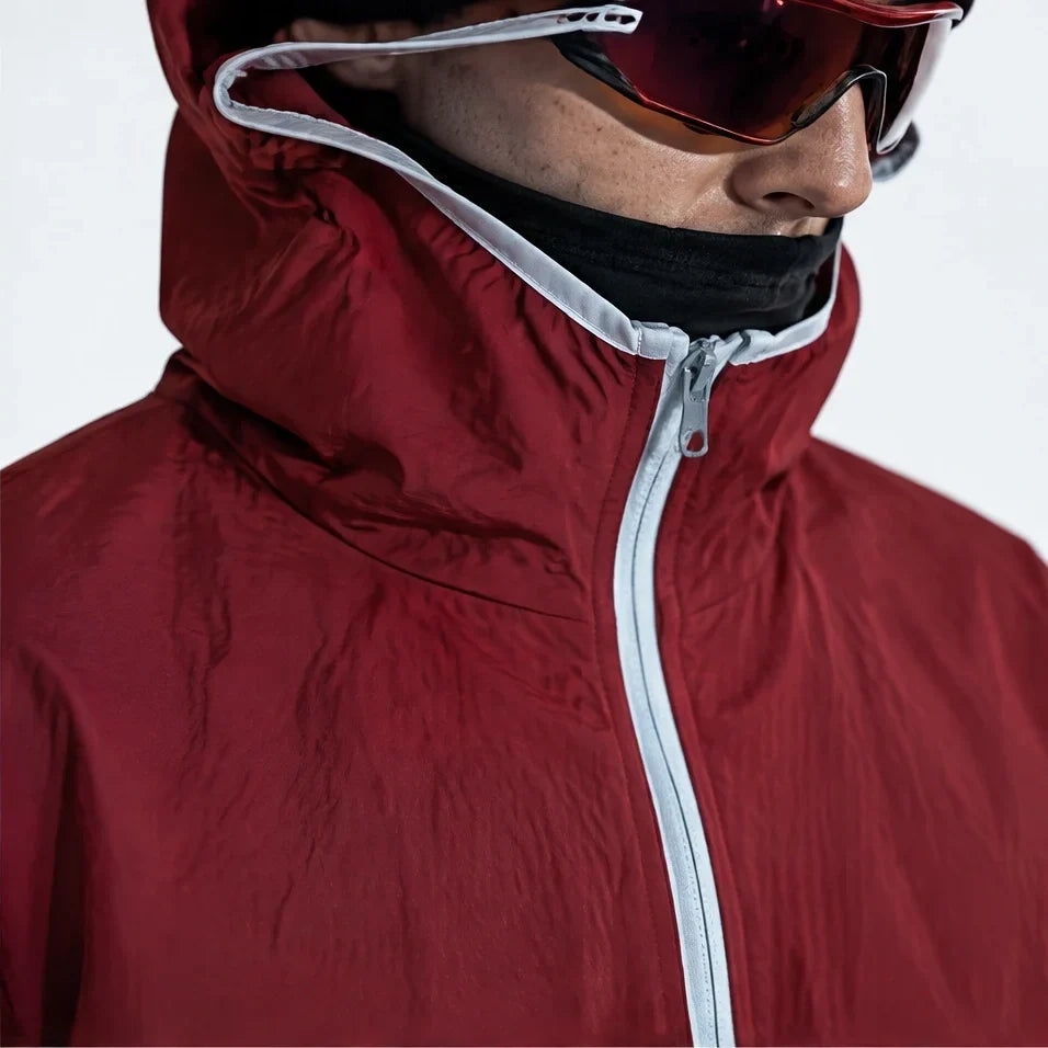 Nip - Unisex Water-Repellent & Windproof Hooded Lightweight Jacket - Burgundy