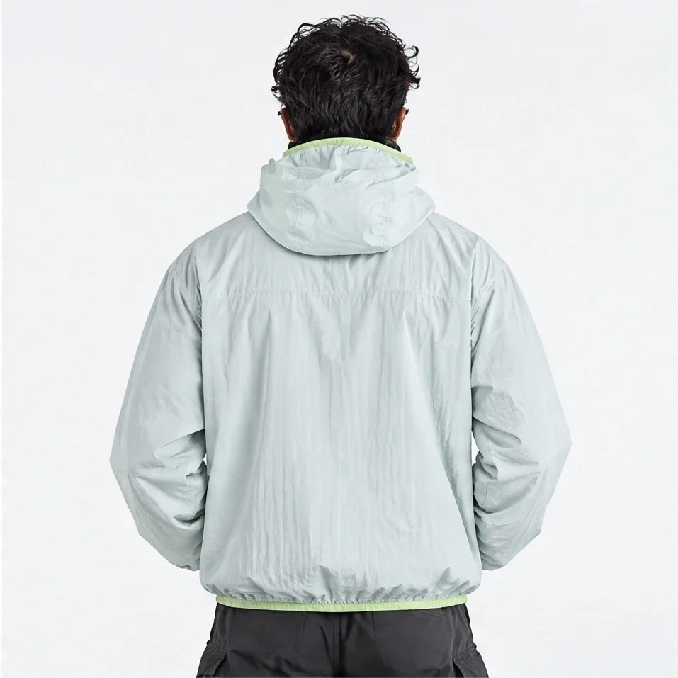 Nip - Unisex Water-Repellent & Windproof Hooded Lightweight Jacket - Light Blue