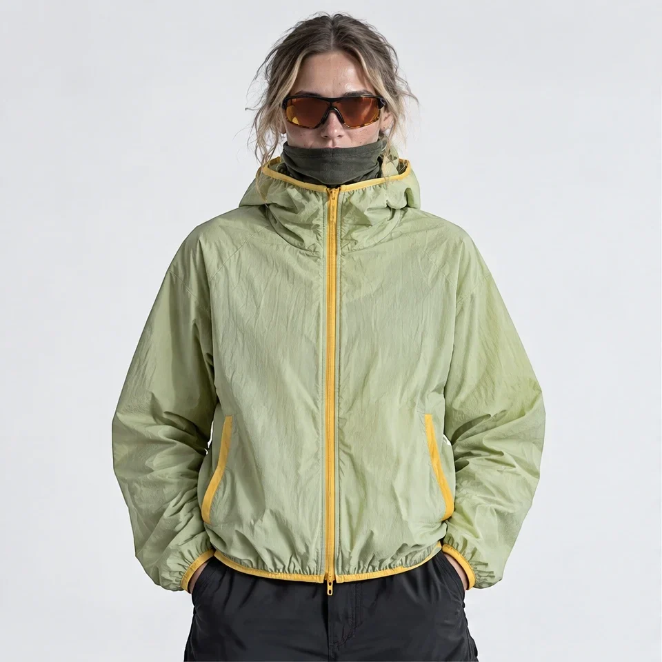 Nip - Unisex Water-Repellent & Windproof Hooded Lightweight Jacket - Light green