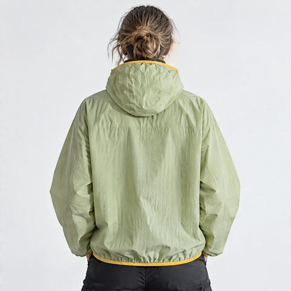Nip - Unisex Water-Repellent & Windproof Hooded Lightweight Jacket - Light green
