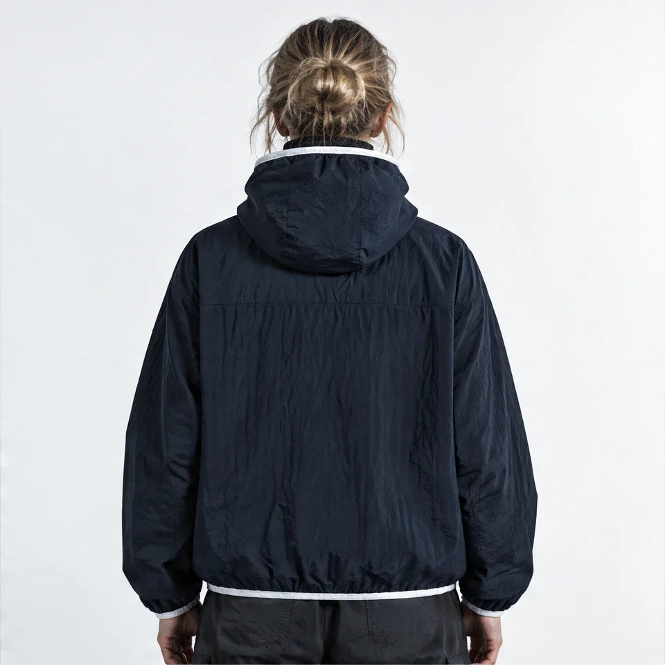 Nip - Unisex Water-Repellent & Windproof Hooded Lightweight Jacket - Navy Blue