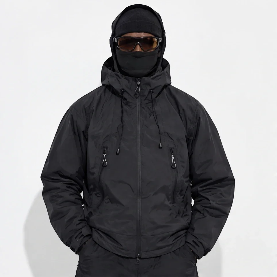 Wick - Unisex Windproof Breathable & Duck Down Waterproof Jacket - Black