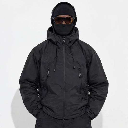 Wick - Unisex Windproof Breathable & Duck Down Waterproof Jacket - Black