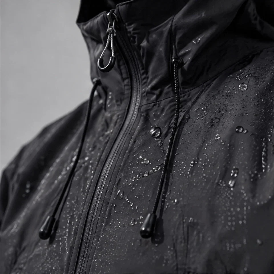 Wick - Unisex Windproof Breathable & Duck Down Waterproof Jacket - Black